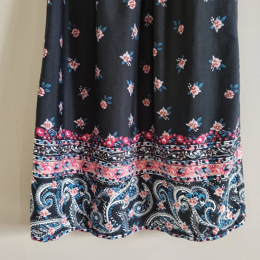 Jessica Sheath Satin Polyester Midi Dress Black 12 - Picture 3 of 8
